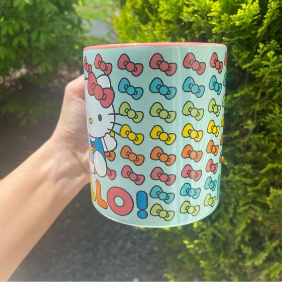 Hello Kitty Mug with Rainbow Bows - Mint Green Hello Kitty Mug - brand new! - Picture 3 of 5